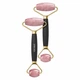 Роллер-массажер для лица и тела с розовым кварцем GESKE SmartAppGuided Rose Quartz Face & Body Roller 5в1 серый - изображение 7