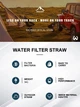 Походный фильтр для воды Widesea с фильтрацией 0,01 микрона, портативный, многоразового использования, изготовлен из высококачественного медицинского волокна Blue - изображение 8