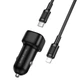 Автомобільний зарядний пристрій BOROFONE BZ34B Cloud PD38W 1xType-C 1xUSB car charger set Type-C to Lightning Black (6941991122392) - зображення 2