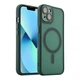 Чехол для iPhone 13 TPU+PC MagSafe матовый с защитой камеры Dark Green - изображение 2