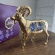 Кришталева мініатюра зі стразами Swarovski "Овен" Gold, 7,5×9 см - зображення 1