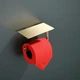 Держатель для туалетной бумаги с полкой Koer AS-0112-12 цвет матовое золото (KR6175) - изображение 2