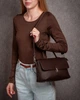 Женская кожаная сумка ALEX RAI 11A brown - изображение 4