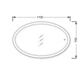 Зеркало Мойдодыр MAGDA 70x110 S с LED-подсветкой и сенсорным выключателем - изображение 6