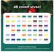 Акриловые маркеры Zenacolor 48 цветов Double Tip (Brush + Fine) / Перманентные маркеры для рисования - изображение 3