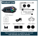 Мото Bluetooth гарнітура Y12 Pro Intercom для шолома, 500 м, IPX6, шумозаглушення, музика, 20 год роботи, 1000 mAh - зображення 2