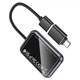 Адаптер автомобільний, бездротовий, Hoco HU1, CarPlay, USB/Type-C, Wi-fi, BT, 0.85m, metal grey - зображення 3