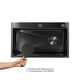 Мийка для кухні інтегрована Lidz Handmade H7545B Brushed Black PVD 3,0/1,0 мм LDH7545BRUBLM49458 - изображение 4