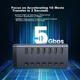 USB 3.0 концентратор-разветвитель UGREEN, высокоскоростная док-станция расширения, удлинительный кабель для жесткого диска, клавиатуры и мыши ноутбука и настольного компьютера с адаптером питания 12 В 2 А. - изображение 5