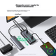 USB 3.0 концентратор-разветвитель UGREEN, высокоскоростная док-станция расширения, удлинительный кабель для жесткого диска, клавиатуры и мыши ноутбука и настольного компьютера с адаптером питания 12 В 2 А. - изображение 8