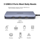 Док-станция расширения UGREEN Type-C, док-станция расширения для проектора HDMI, конвертер VGA HD, USB-адаптер, зарядное устройство PD, универсальный адаптер для ноутбуков Mac, концентратор расширения. - изображение 5
