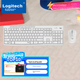 Бездротова клавіатура та миша Logitech MK295, комплект офісної клавіатури та миші, тихий комплект клавіатури та миші, повнорозмірний, з бездротовим приймачем 2.4G, білий - зображення 1