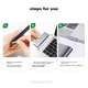 Док-станція UGREEN Type-C Direct Expansion, конвертер USB-C на HDMI, концентратор C-Port, гігабітний Ethernet-адаптер, розгалужувач HUB 3.0, сумісний з ноутбуками Apple та Huawei, iPad - зображення 6