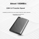 Портативний жорсткий диск Lenovo 1 ТБ, інтерфейс USB 3.0 F309Pro, 2,5-дюймовий, механічний жорсткий диск, тонкий та портативний, високошвидкісна передача даних, повністю металевий, зовнішній жорсткий диск для ноутбуків - зображення 3