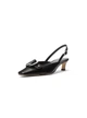 Женские кожаные туфли Michael Kors на каблуке 38 (7,5 US) 25 см Черный 1159861045 - Уценка - изображение 3