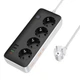 Сетевой удлинитель HOCO AC22 Sunlight 4 розетки + USB/Type-C PD30W 3M Black - изображение 1