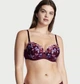 Комплект Victoria’s Secret Floral Bra Kir +Trong Panty ,без push-up,Бордовий з різнобарвним,32DD-XS - зображення 2