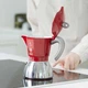 Гейзерная кофеварка Bialei 270 мл Moka Induction Red 6 чашек Store - изображение 4