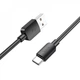 Кабель Hoco X96 Hyper 27W charging data cable USB-A to Type C 3A 100 см Black - зображення 1