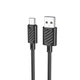 Кабель Hoco X88 Gratified charging data cable USB-A to Type C 3A 100 см Black - изображение 2