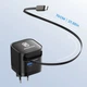 Сетевое зарядное устройство ASOMETECH 65W GaN 1U2C с выдвижным кабелем Type C (RCE-6508ACX) - изображение 5