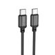 Кабель Borofone BX87 Sharp 60W charging data cable for Type-C to Type-C Black - зображення 1