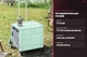 Тележка складная с ручкой YN8823 8 колес 75л пластиковая корзина механизм для лестниц зеленая - изображение 1