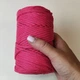 Шнур плетений YarnArt macrame cord яскраво-рожевий 3 мм для макраме (№803) - изображение 4