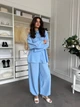 Костюм женский кимоно+штаны голубого цвета 38054 42/46 - изображение 5