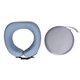 Подушка дорожня для шиї U-подібна з кейсом для зберігання подушка для подорожей та поїздки Блакитний - зображення 2
