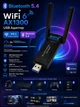 Bluetooth 5.4 + WIFI6 AX1300 адаптер SmartG Universal USB 2 антенны - зображення 2