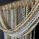 Шторы спирали радуга для спальни детской зала, шторы нити для кухни спальни Золотисто-бежево-белые (NS-205) - изображение 6