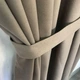 Микровелюровые шторы на тасьме ALBO серо-бежевые 200×270 см, комплект 2 шт. (SH-PK-341) - изображение 2