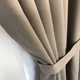 Микровелюровые шторы на тасьме ALBO серо-бежевые 200×270 см, комплект 2 шт. (SH-PK-341) - изображение 3