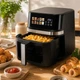 Мультипіч Crownberg CB 5557 10 л 3200 Вт аерофритюрниця аерогриль сенсорна мультипіч з дисплеєм оглядовим вікном антипригарною чашею функцією запікання випічки розігріву сушіння та циркуляцією гарячого повітря - изображение 3