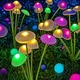Садовий світильник на сонячній батареї "Грибочки", 70 см, RGB LED / Вуличний садовий ліхтар - зображення 5