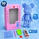 Фигурка для выкладки стразами Алмазная мозаика ColorArt Мишка 5D голубой 23см + Подарок лак для покрытия - изображение 2