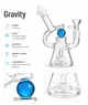 Бонг стеклянный Gravity с диффузором 14 мм 17 см - изображение 2