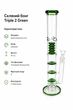 Бонг стеклянный Triple 2 Green с Honeycomb и льдом 41 см - изображение 2