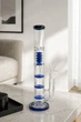Бонг стеклянный Triple 2 Blue с Honeycomb и льдом 41 см - изображение 3