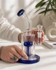 Бонг стеклянный Medusa M Blue с перколятором 25 см - изображение 3