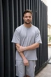 Чоловічій літній костюм Flex - футболка і шорти карго, світло-сірий, розмір 3XL - зображення 5