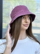 Панама женская хлопковая потертая Vintage бордовая - изображение 1