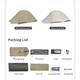 Намет надлегкий двомісний Naturehike Cloud Up Pro CNK2350WS020, 20D, пісочний - изображение 3
