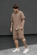 Літній комплект сорочка + шорти Staff kla light brown XS світло-коричневий - изображение 4