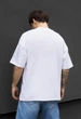 Чоловіча Футболка Стаф Біла З Логотипом І Драконом Оверсайз Staff Logo & Drago Oversize S (391030) - зображення 2