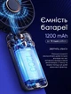 Міні-вентилятор з цифровим дисплеєм та підставкою N15 Переносний вентилятор з акумулятором, 5 режимів швидкості - зображення 4