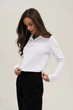 Женское поло с длинными рукавами White XL - изображение 3