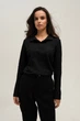 Женское поло с длинными рукавами Black L - изображение 1