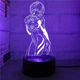 Акриловый 3D Светильник RGB Евангелион Рей Аянами Evangelion Rei Ayanami 18 см - изображение 1